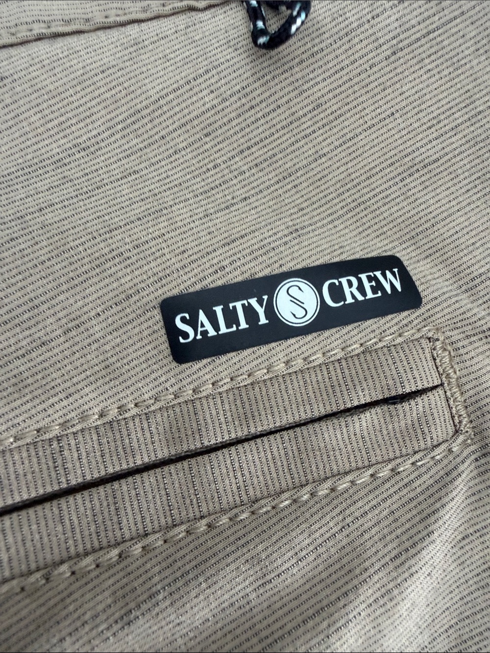 Salty Crew Khaki Flat-Front Performance Shorts - Picture 6 of 9